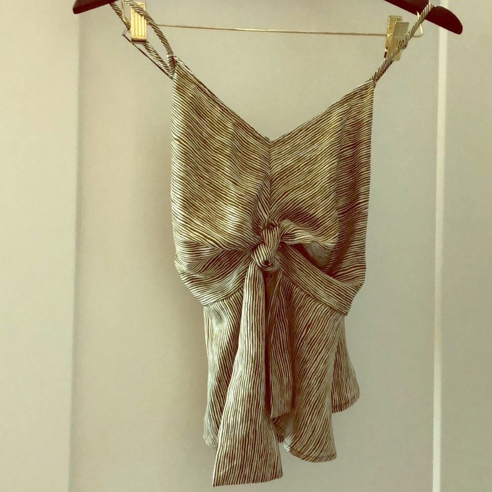 Moon River stripe tie top. Size small.